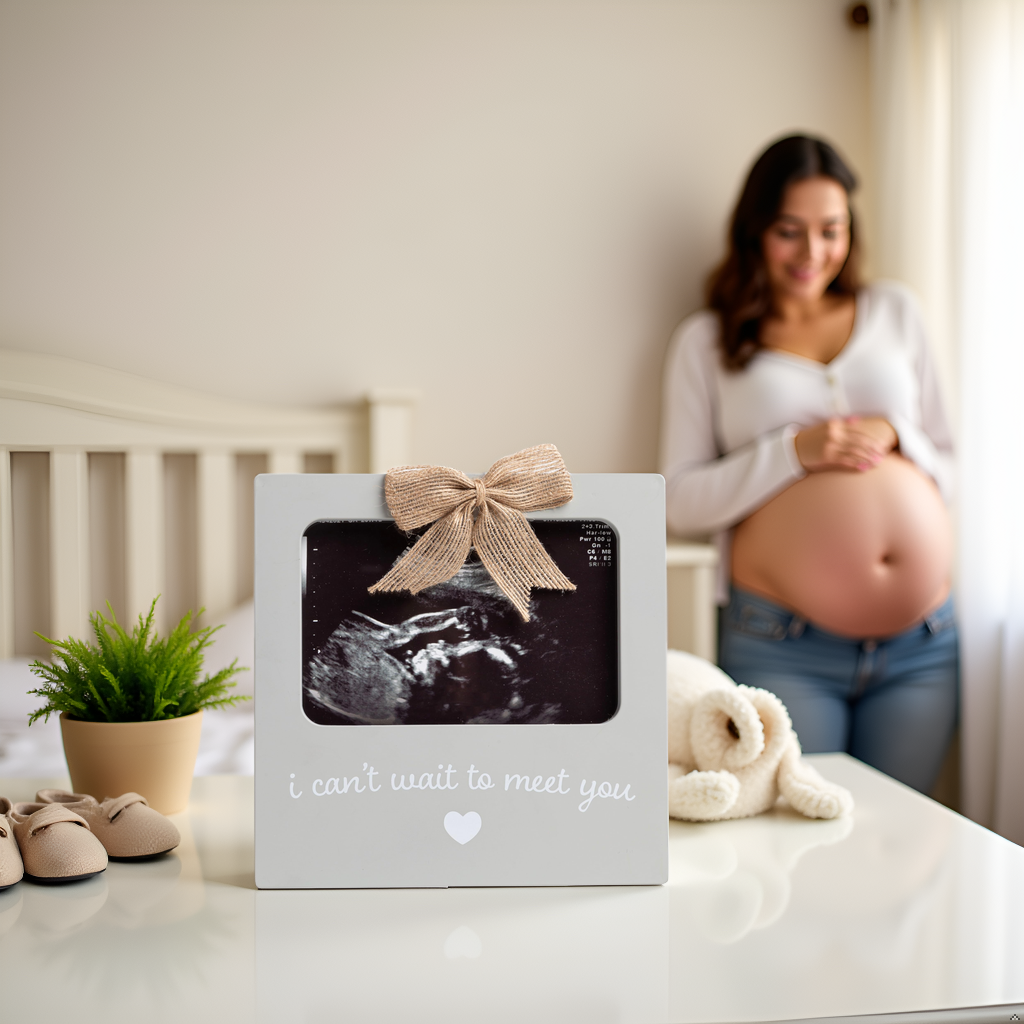 Kate & Milo - Wholesale Picture Frame - Kids & Baby - Can’t Wait To Meet You Sonogram Frame, Gray3