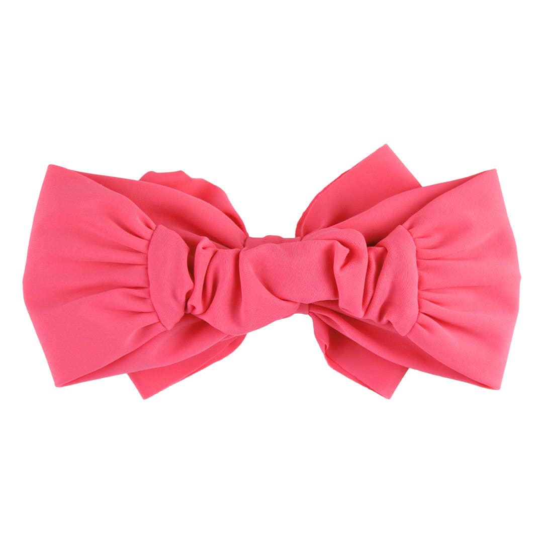 Girls Hot Pink Swim + Active Bow Headband for wholesale on Faire2