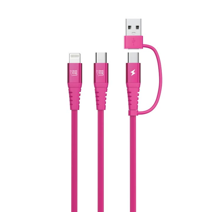 Cavi 4-in-1 USB-A/USB-C a USB-C e iPhone - Confezione al dettaglio per la vendita all'ingrosso da parte di LAX Gadgets