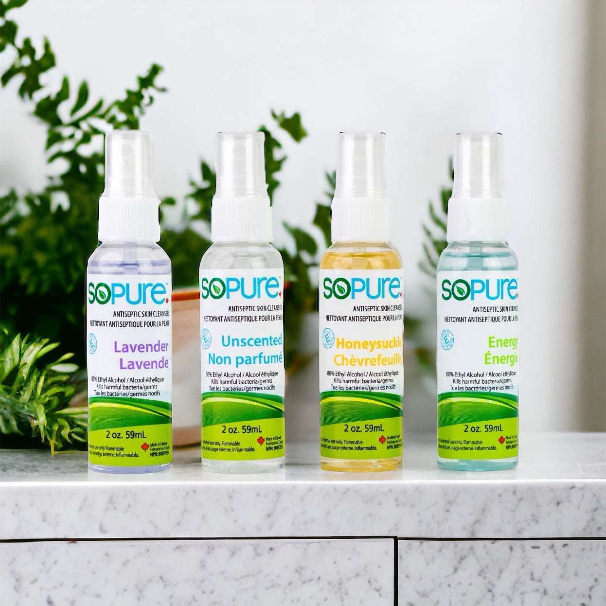 SoPure - Wholesale Hand Sanitizer - SoPure Multipack Spray Hand Sanitizer of 4X59 mL, 4 scents1