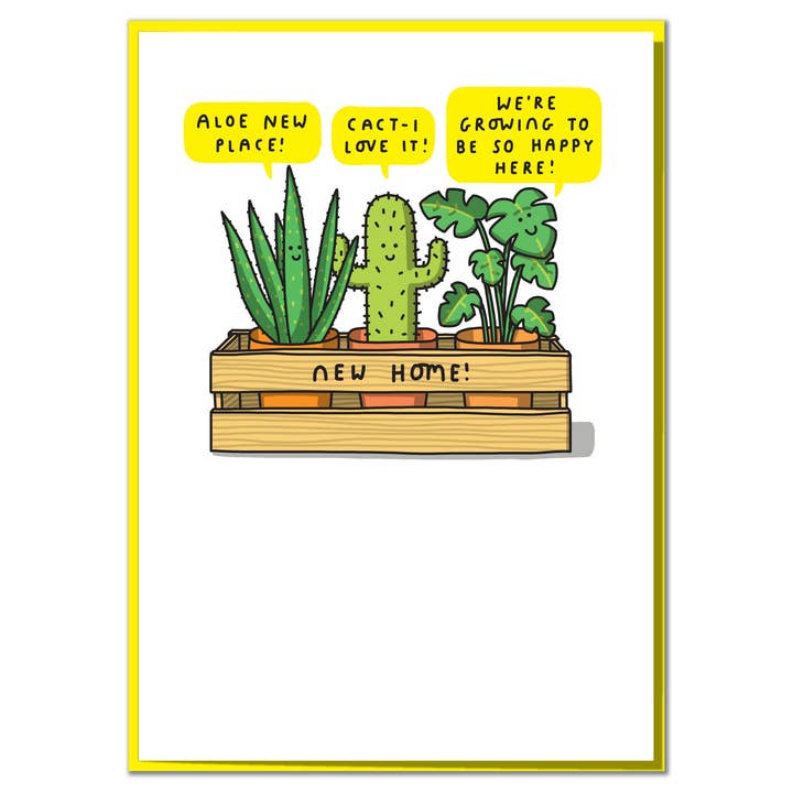 We're Growing to Be So Happy Here! Funny Cute New Home Card for wholesale by Mungo And Shoddy