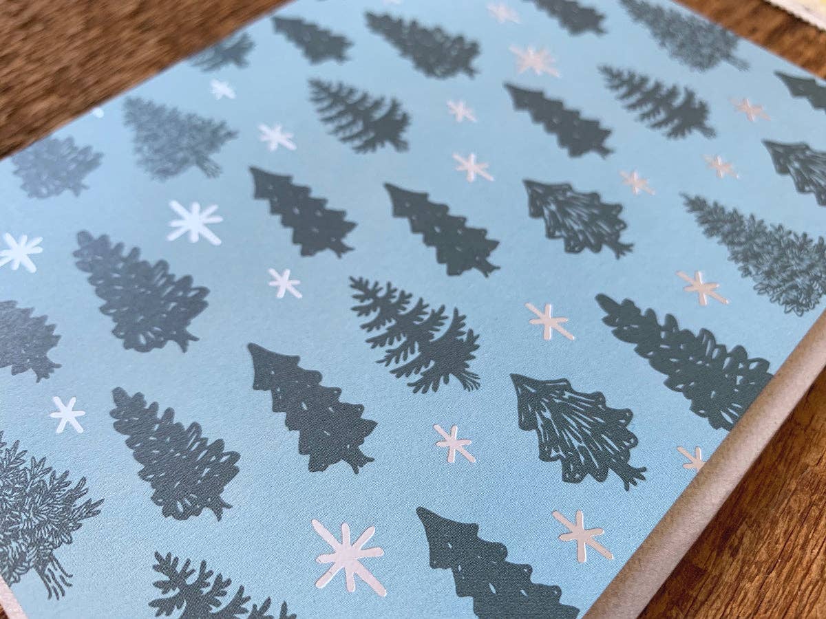 Noteworthy Paper & Press - Wholesale Feestdagenkaartje - Pine Trees-kaart3