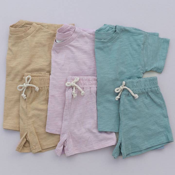 Organic Cotton T-Shirt & Short Set for wholesale by Arbor Cove