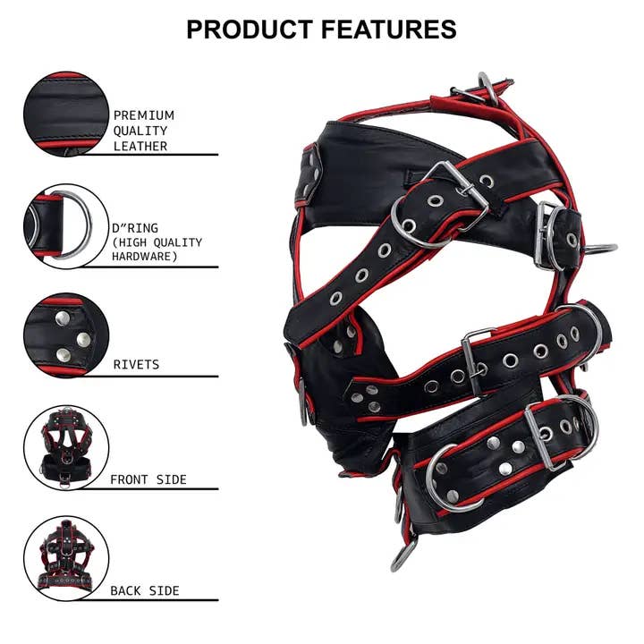 The Master Tanners - Wholesale Sex Toy - Leather Head Harness Hood Fetish Face Muzzle3
