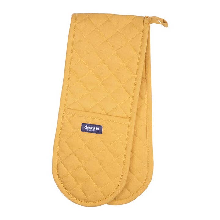Love Colour Double Oven Gloves, Ochre for wholesale by Dexam UK