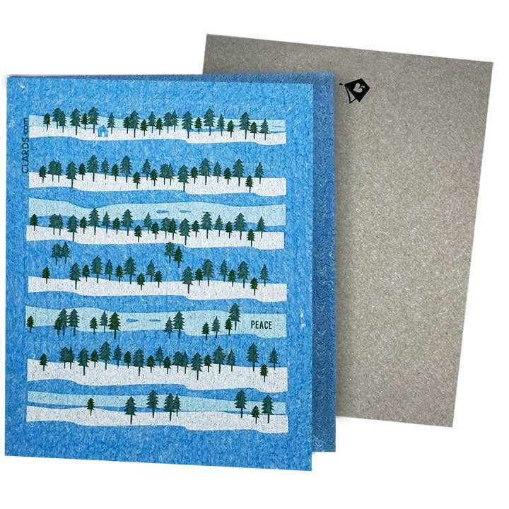 Peace Like a River 2-in-1 Greeting Card into Swedish Cloth for wholesale by Soak iT Up Eco-friendly Greetings + Gifts