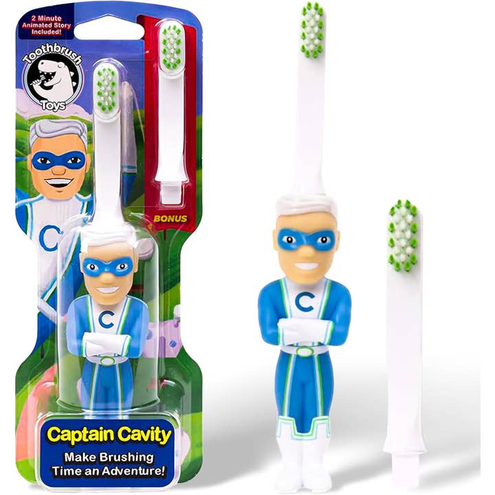 Kids Superhero Toothbrush Toy - Captain Cavity for wholesale by Toothbrush Toys
