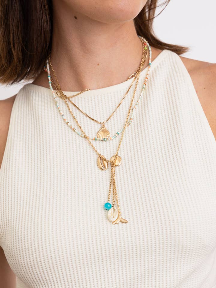 Forever Summer Mermaid Dream Layered Necklace for wholesale by Leto Accessories