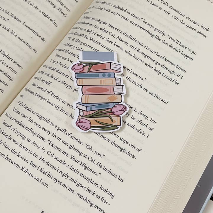 The Peachy Polka Dot - Wholesale Bookmark - Romance book stack magnetic bookmark, romantic books4