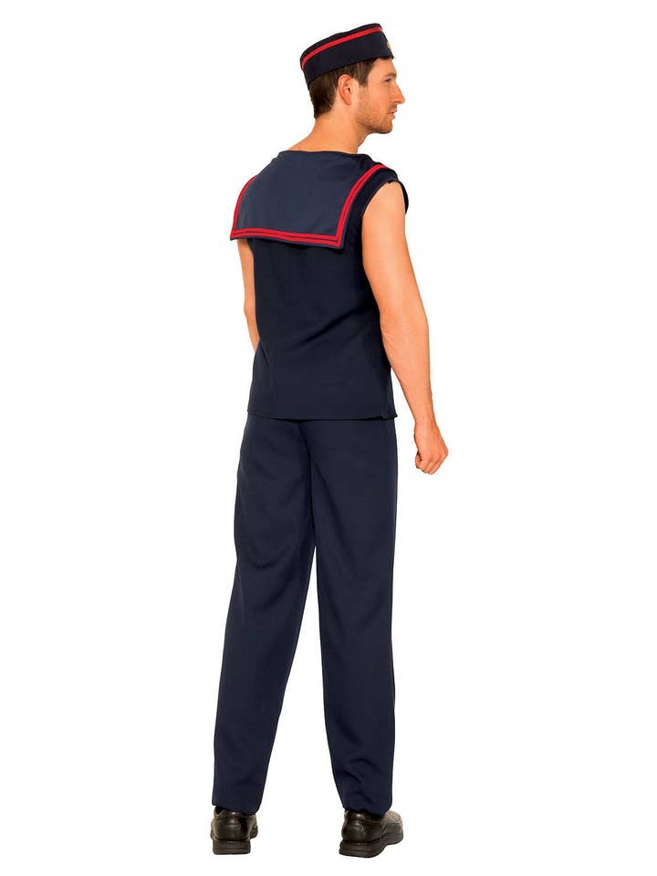 Lingerie Mart - Vente Déguisement – homme - Music Legs 3 pièces Chemise sans manches noire à col marin3