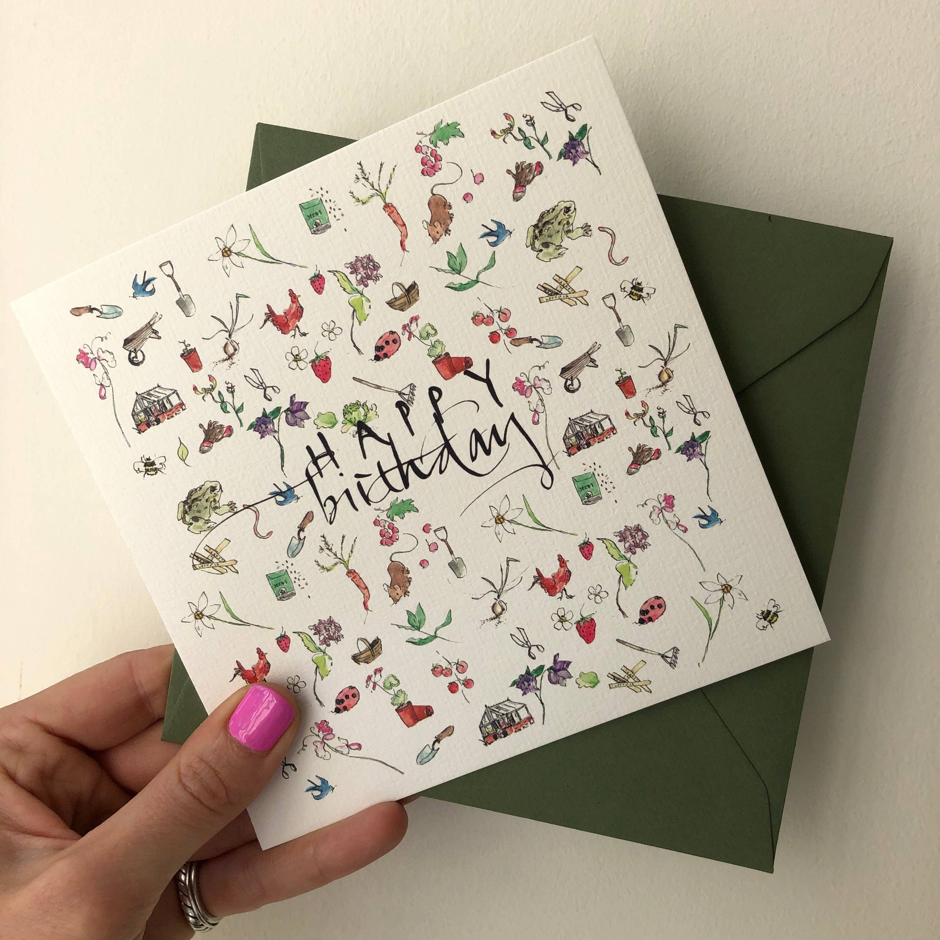 Edinburgh Letters – wholesale Birthday card – Gardener's Happy Birthday Card0