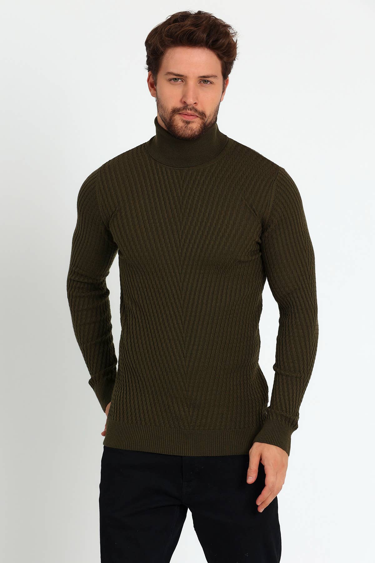 JU GROUP - Wholesale Knit Sweater - Men's - 1640 - MEN'S TURTLENECK SWEATER4