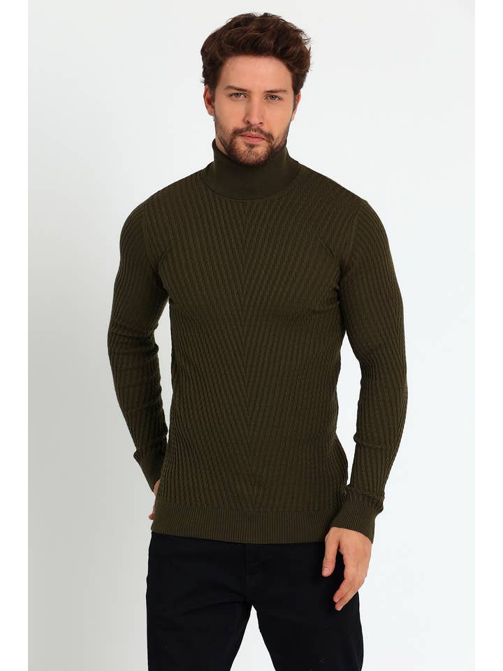 JU GROUP - Wholesale Knit Sweater - Men's - 1640 - MEN'S TURTLENECK SWEATER4
