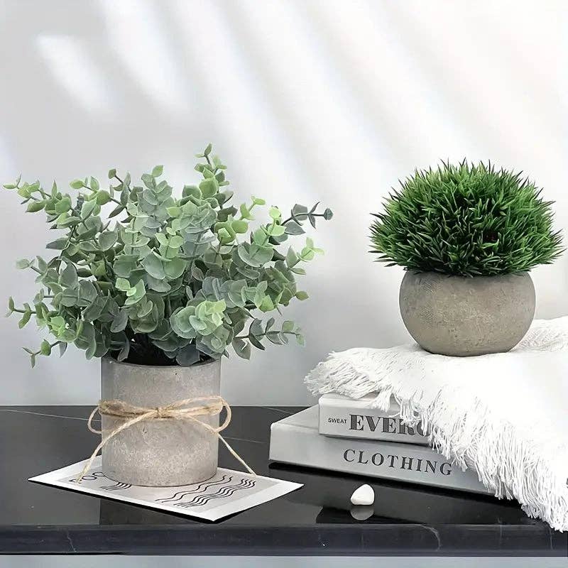 Huis Van Merken - Wholesale Artificial Plant - Artificial Plant Set - Small Faux Eucalyptus Rosemary Decor3