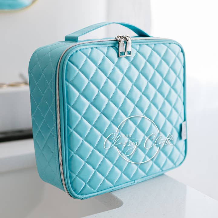 The Classy Cloth WS - Wholesale Make-up/cosmetic bag - Mega Makeup Case - Tiffany Blue RTS0