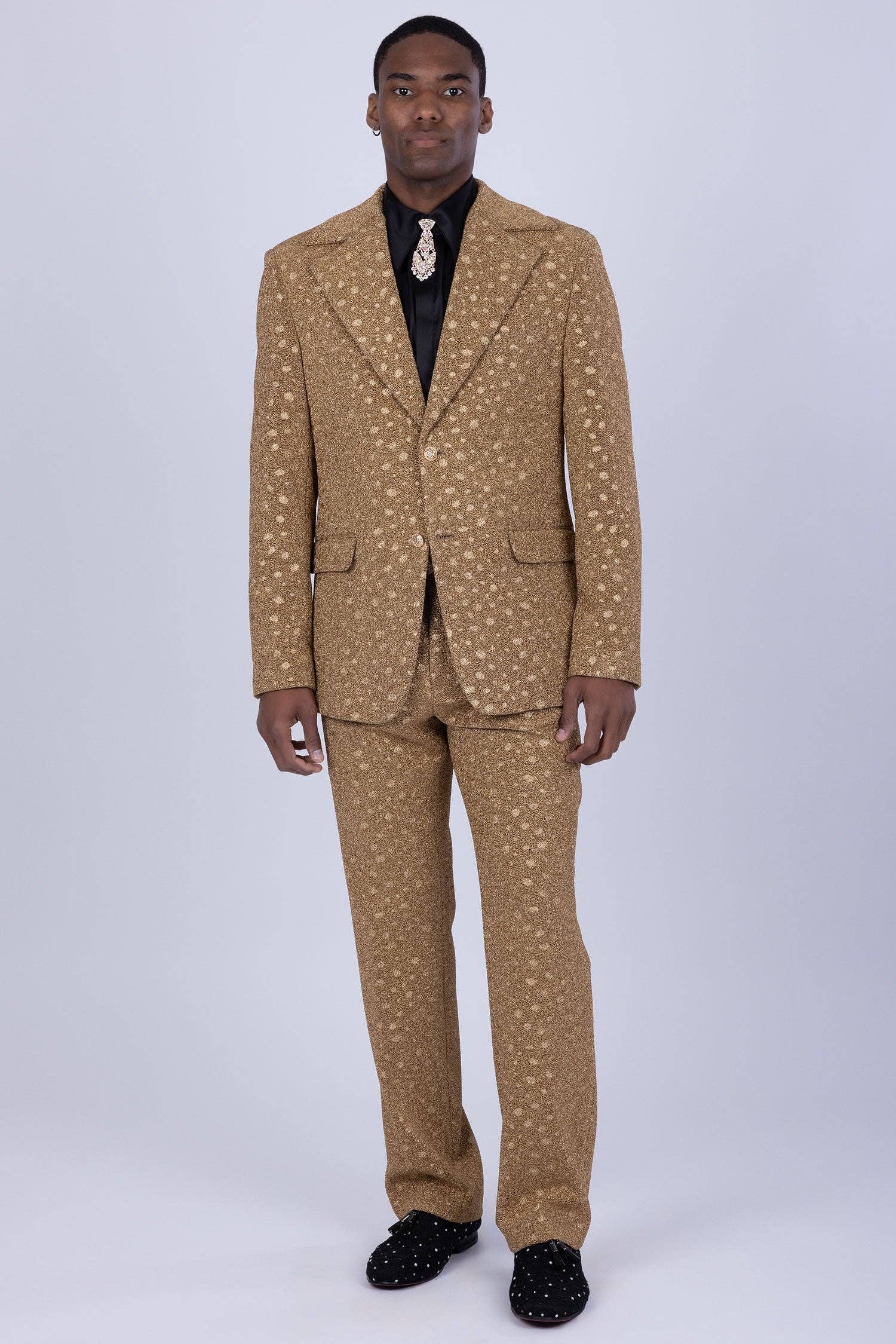 BARABAS - Venta al por mayor Conjunto de vestir - Hombre - Traje de Hombre con Lunares Geométricos y Solapa de Muesca 5SU3423