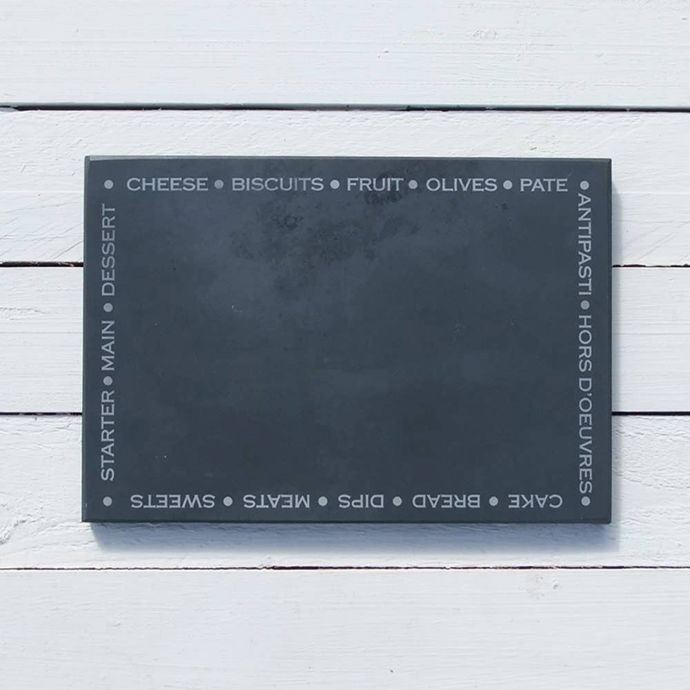 The House nameplate company – wholesale Serving tray – Slate Snack Serving Mat0