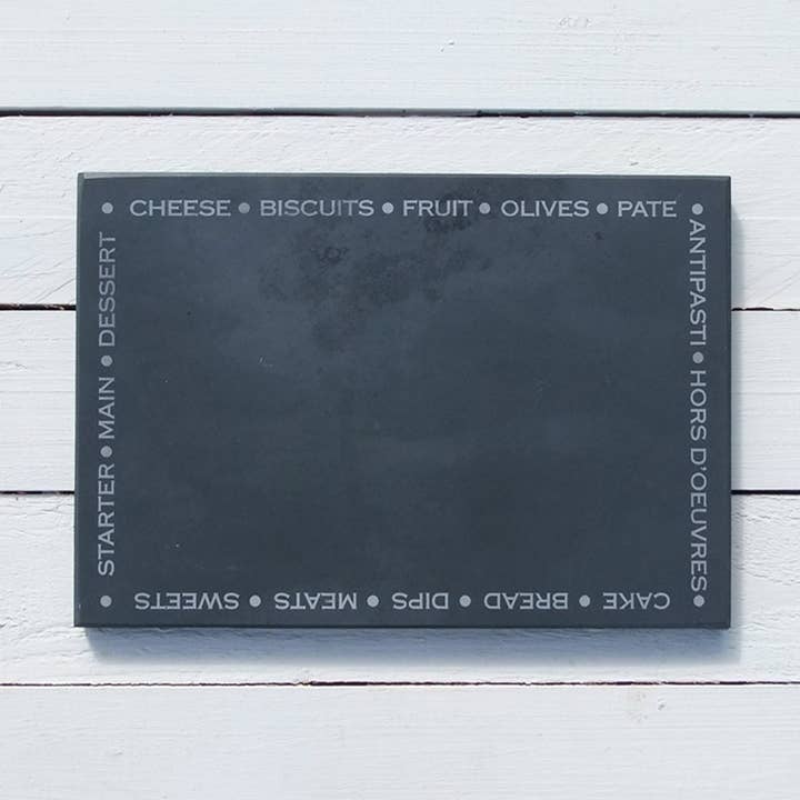 The House nameplate company – wholesale Serving tray – Slate Snack Serving Mat0