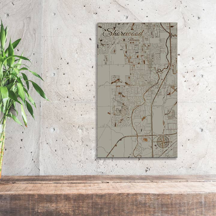 Illinois: mappa stradale di Shorewood per la vendita all'ingrosso da parte di Fire & Pine