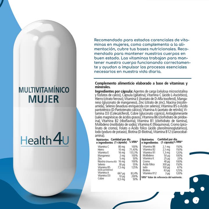 Pridahofarma - Wholesale Oral Supplement/Vitamin - H4U Multivitamin for Women 30 Capsules3