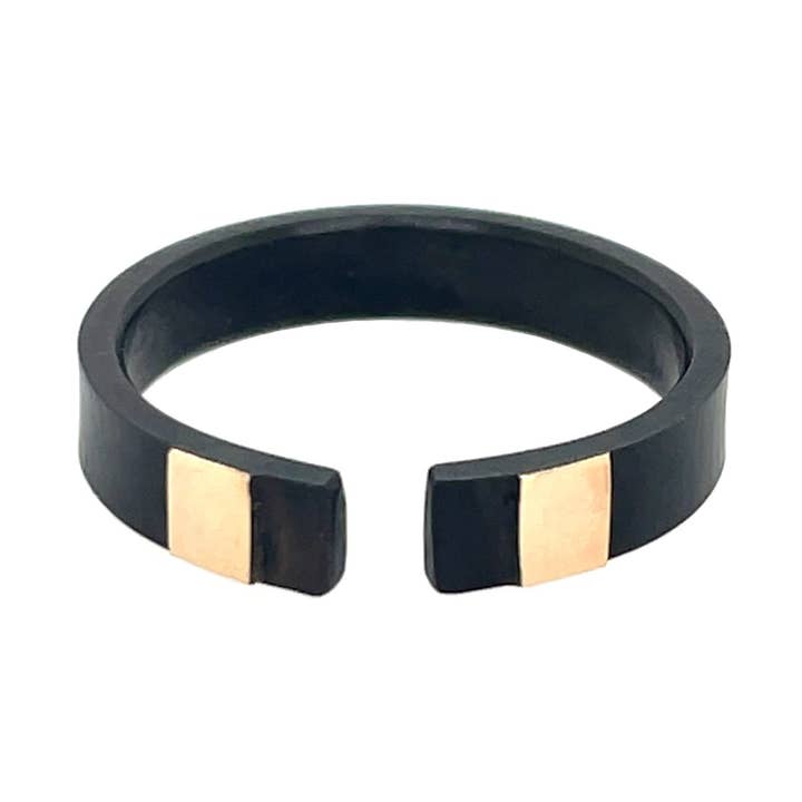 Gold Lines Gap Ring for wholesale by Flavia Bennett Designs