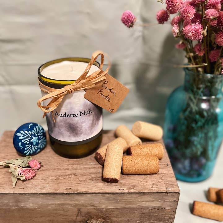 Le Vin Bougie Candles - Wholesale Jar/Filled Candle - Boudoir Powder Soy Wine Bottle Candle1