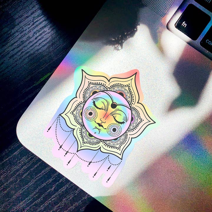 Simply Livy - Venta al por mayor Pegatina - Adhesivo Rainbow Mandala Sun | Adhesivo1