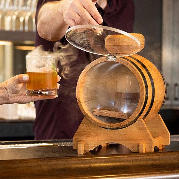 Aged & Charred - Wholesale Bar Tool - Smoke Barrel Kit - A Cocktail Smoker With Butane