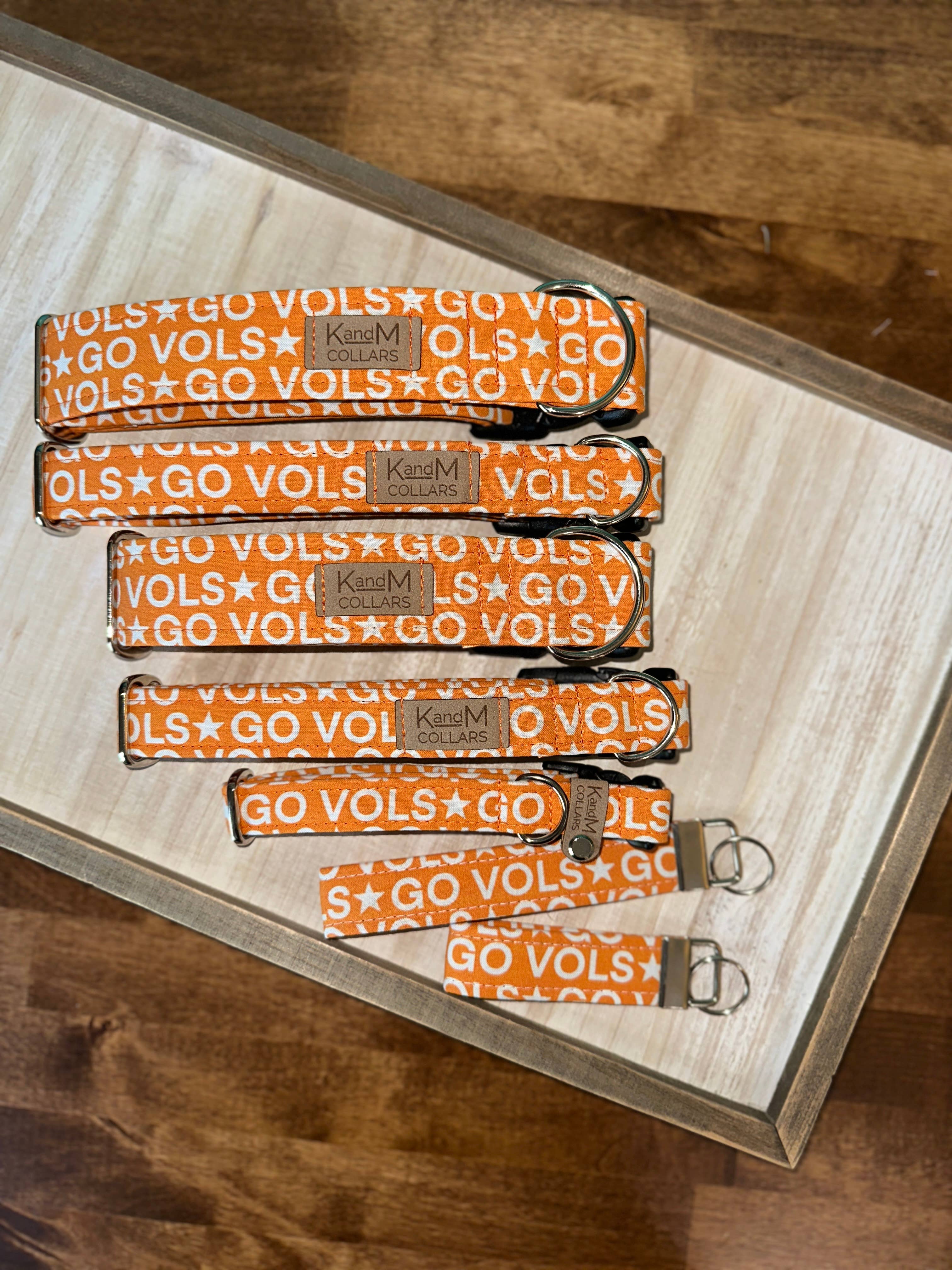 K and M Collars - Wholesale Pet Collar - Dog - Go Vols Dog Collar, Pet Accessory, Tennessee, GBO2