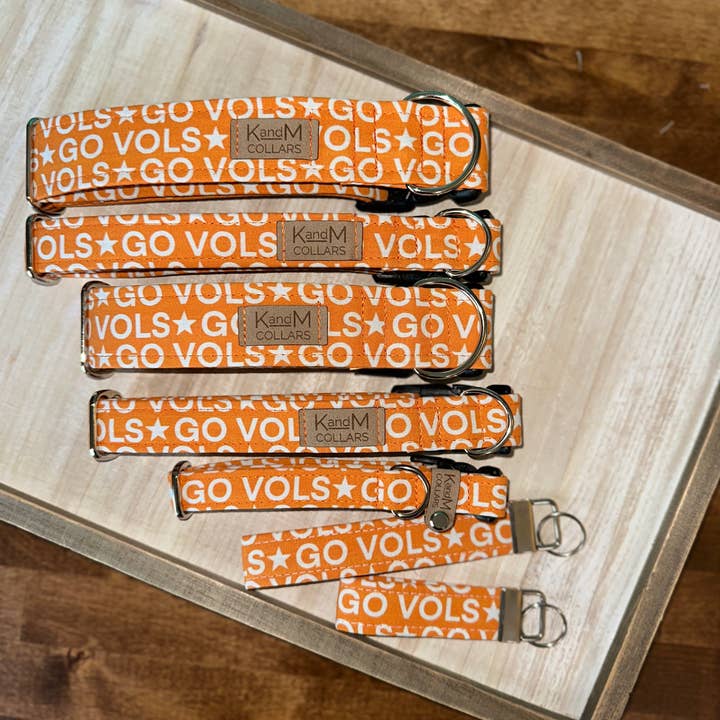 K and M Collars - Wholesale Pet Collar - Dog - Go Vols Dog Collar, Pet Accessory, Tennessee, GBO2