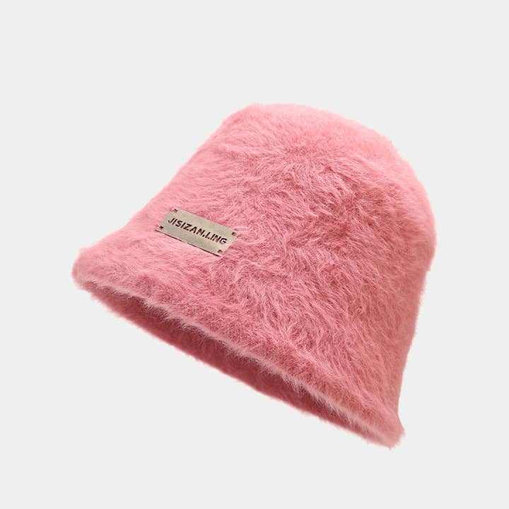 Dipped Shop - Wholesale Bucket Hat - Women's - Soft Solid Color Fuzzy Warm Bucket Hat DP25F6495