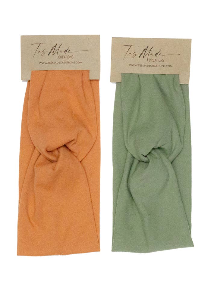 Women's Solid Color Twist Turban Headband for wholesale by TesMade Creations