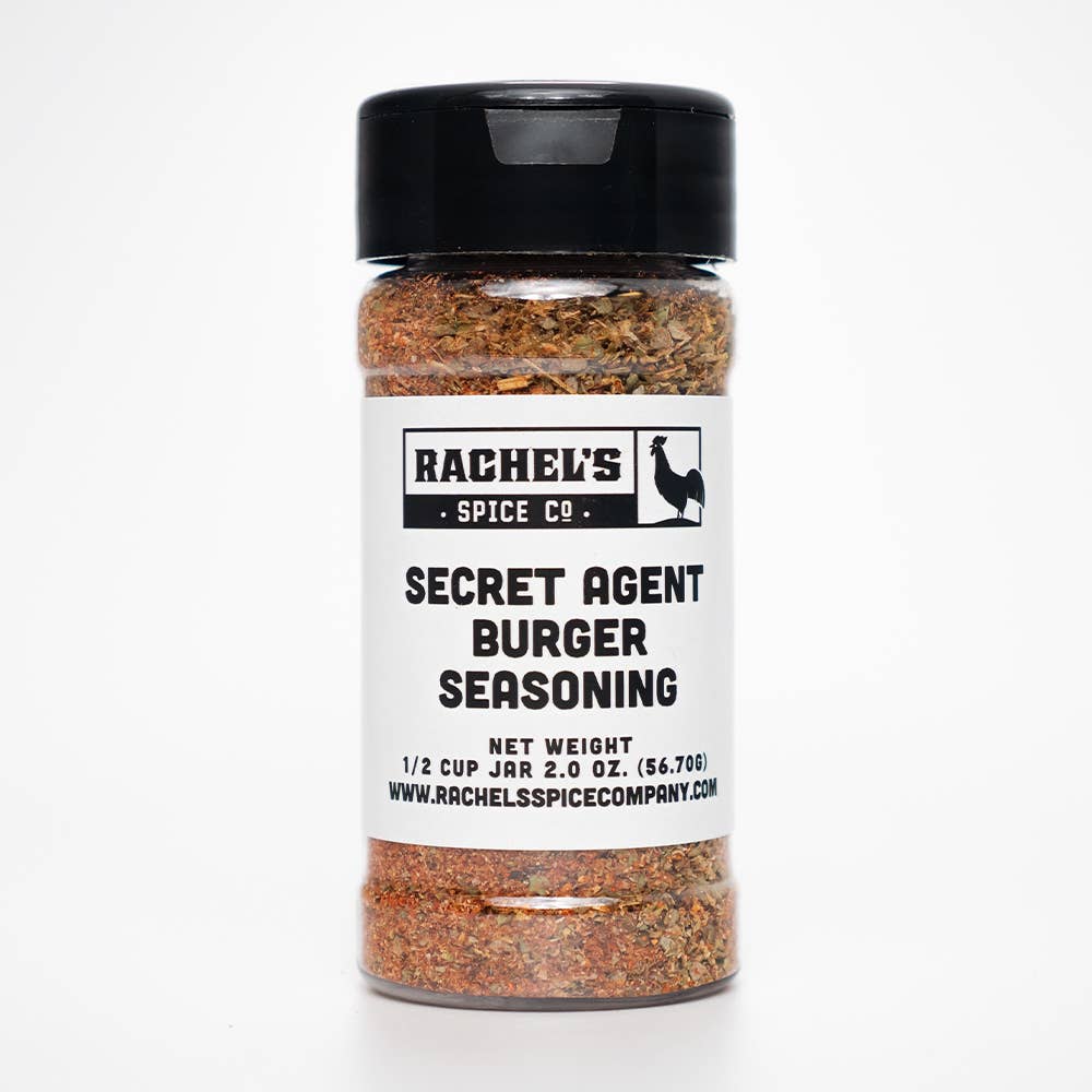 Rachel's Spice Company - Wholesale Dried Spice Mix - Secret Agent Burger Seasoning - Custom Name / Logo Label1