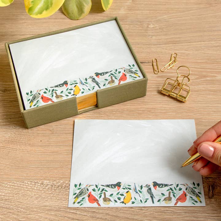 Feathered Friends Birds Desk Jotter for wholesale by 1canoe2 | One Canoe Two Paper Co.