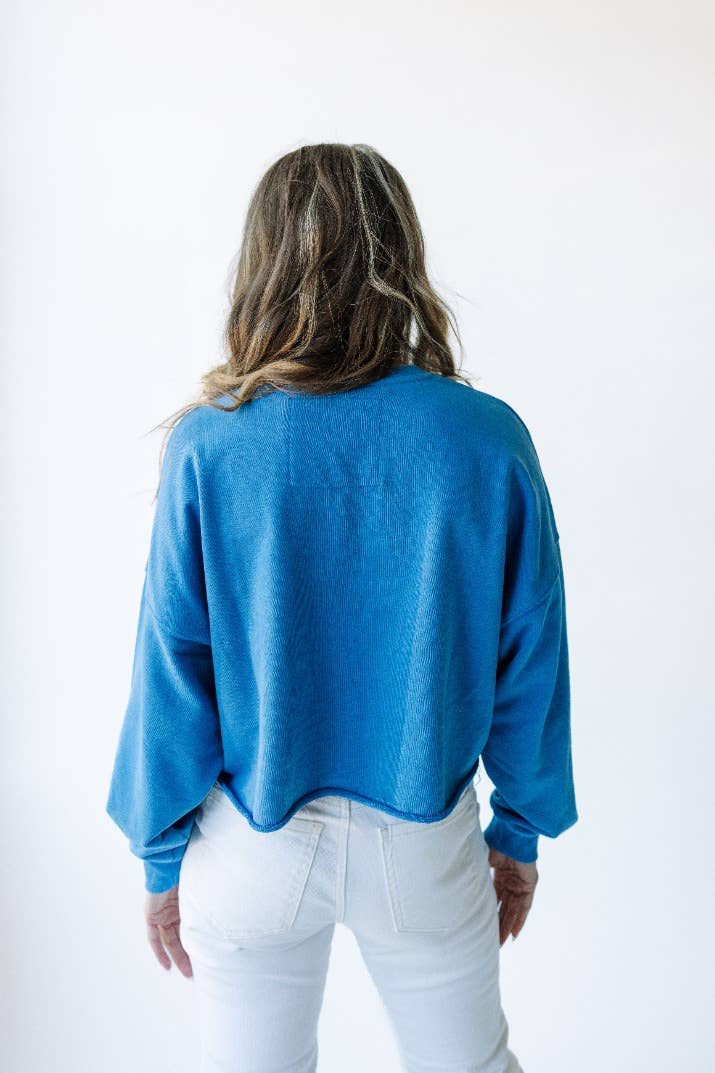 Gameday Social Apparel Co.® - Wholesale Graphic Sweatshirt - Women's - Kansas Phipps Split Cropped Longsleeve2