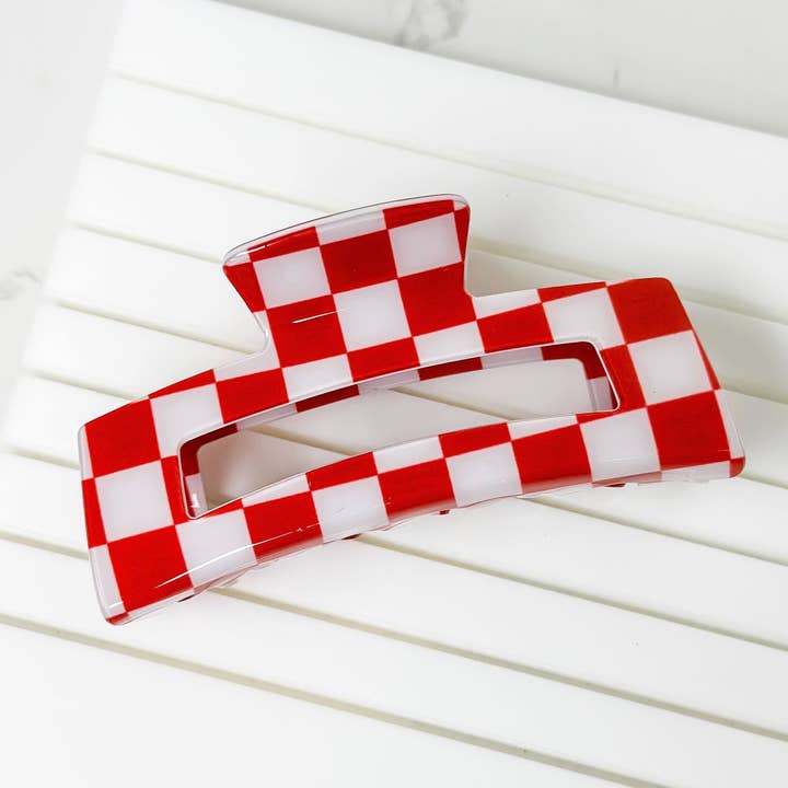 Prep Obsessed Wholesale - Wholesale Hair Clip - Women's - Game Day Checkered Claw Clips