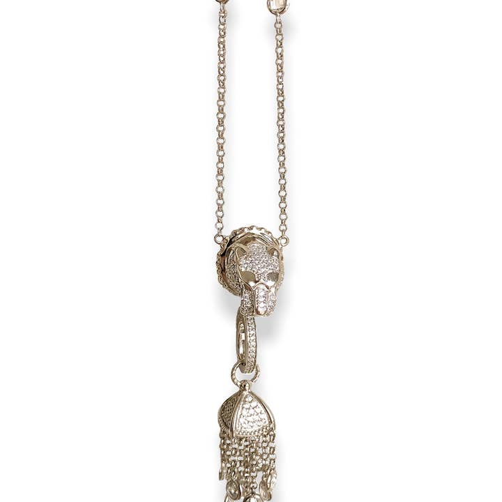 Leopard Chandelier White Necklace por atacado de Chatoyant