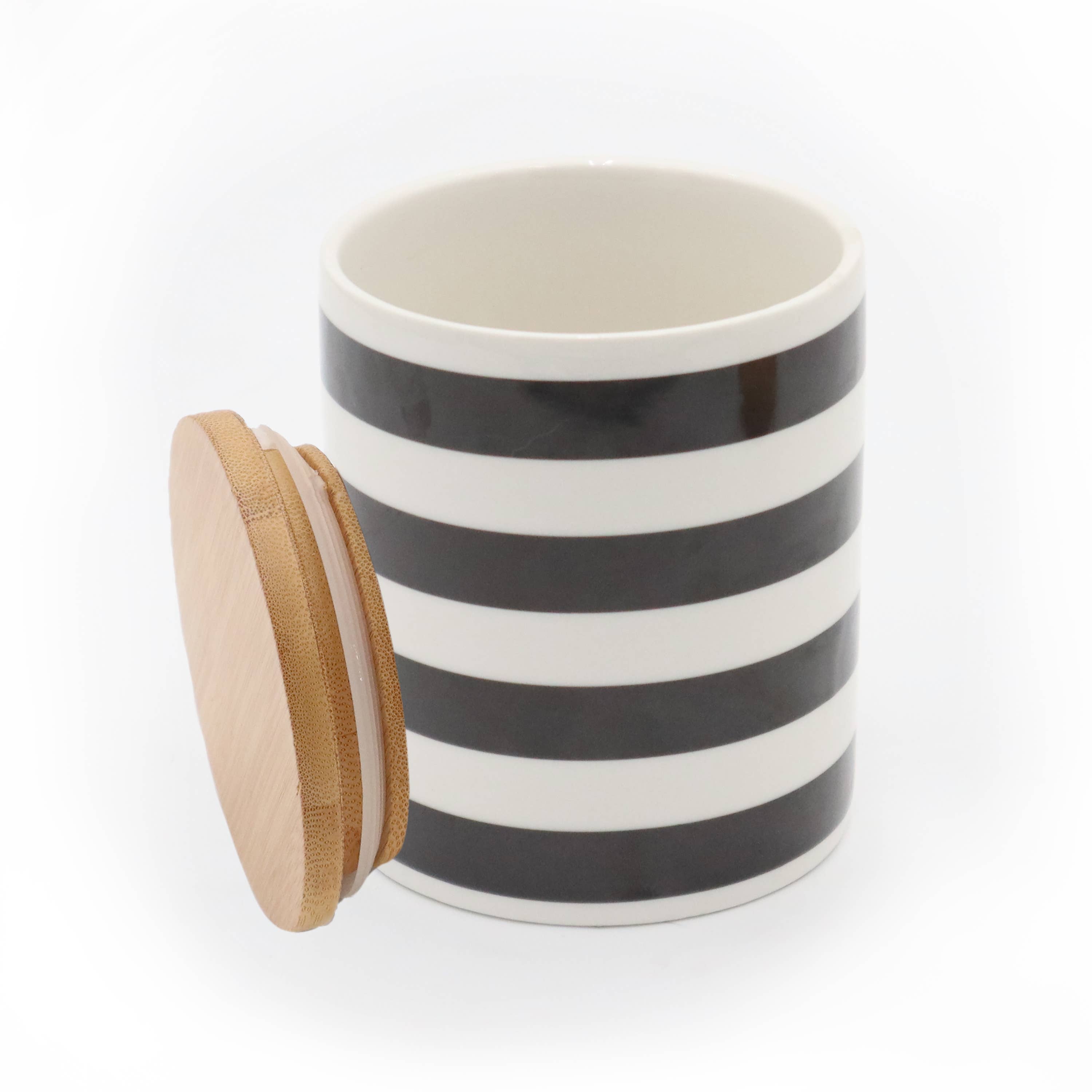 Candyl – Engroshandel Apotekerkrukke – Keramikkrukke med bambuslåg, 500 ml til stearinlys24