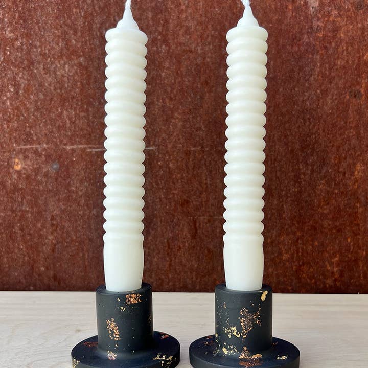 Well Hello Studio - Wholesale Candle Holder - Gold Rush Shorty Candle Holders (Set of 2)1