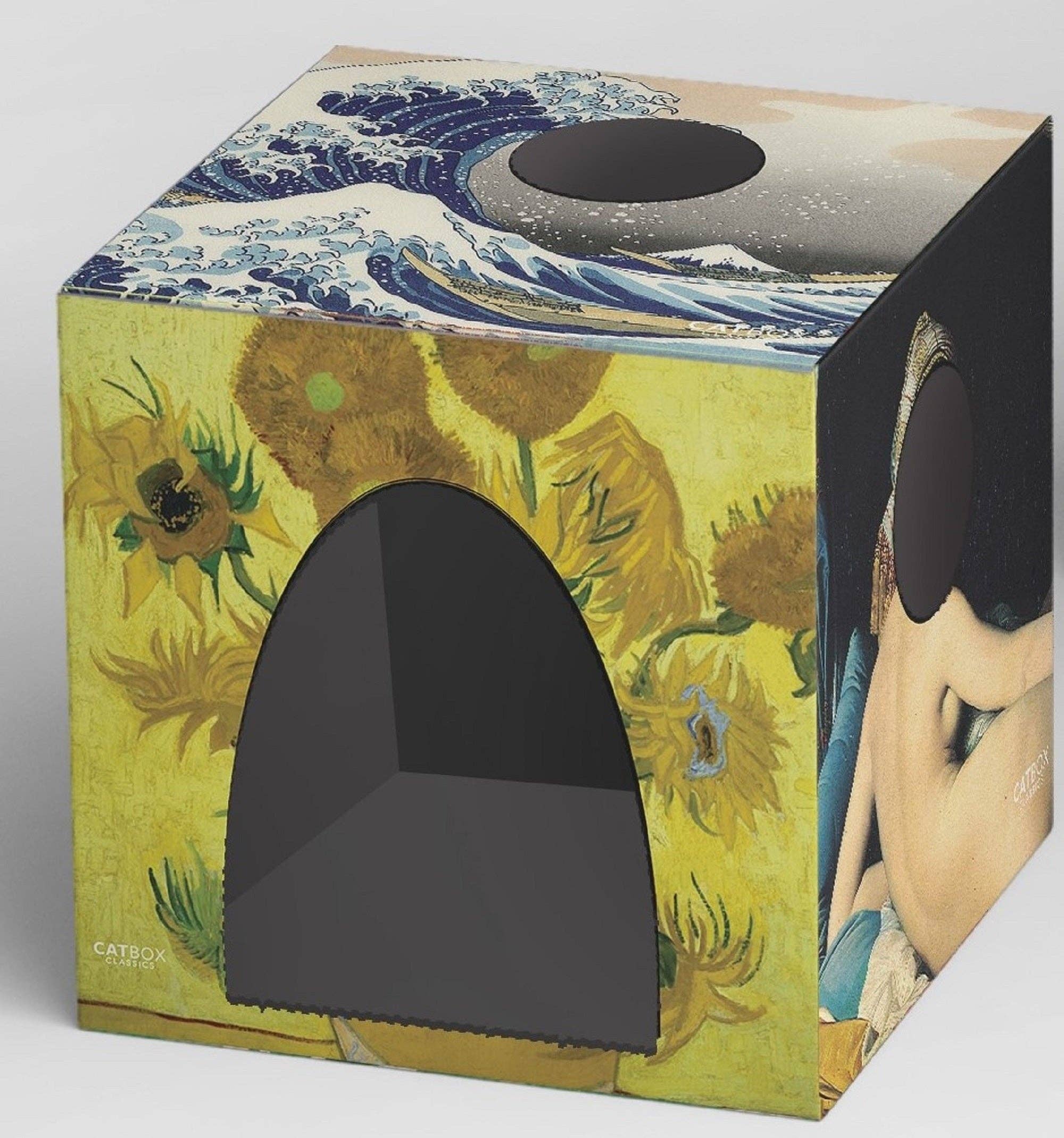 Cat Box Classics - Wholesale Pet Scratcher - Cat - Meow Masterpieces Cardboard Cat House with Scratcher5