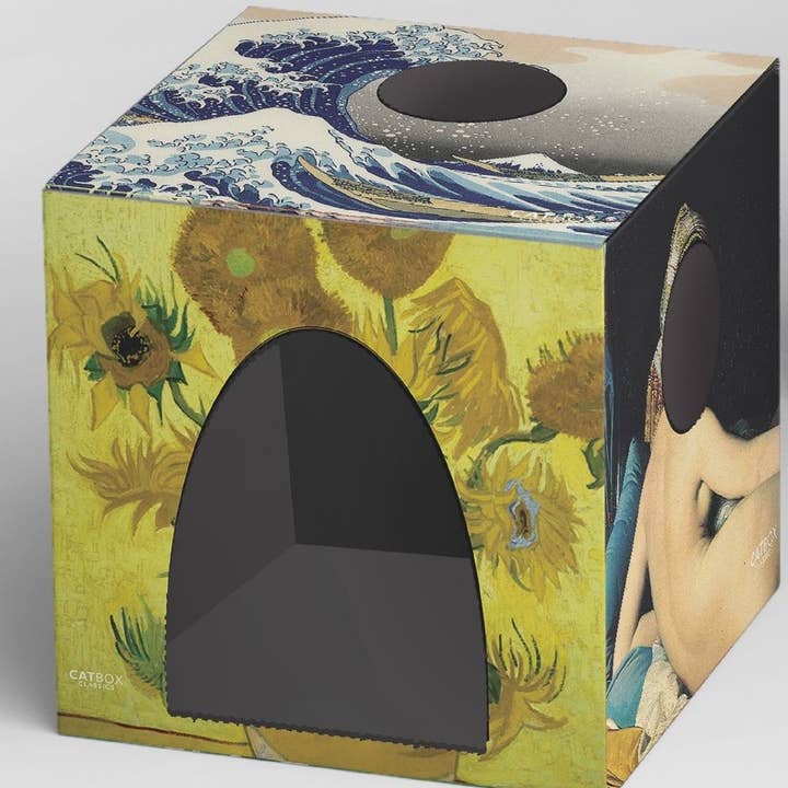 Cat Box Classics - Wholesale Pet Scratcher - Cat - Meow Masterpieces Cardboard Cat House with Scratcher5