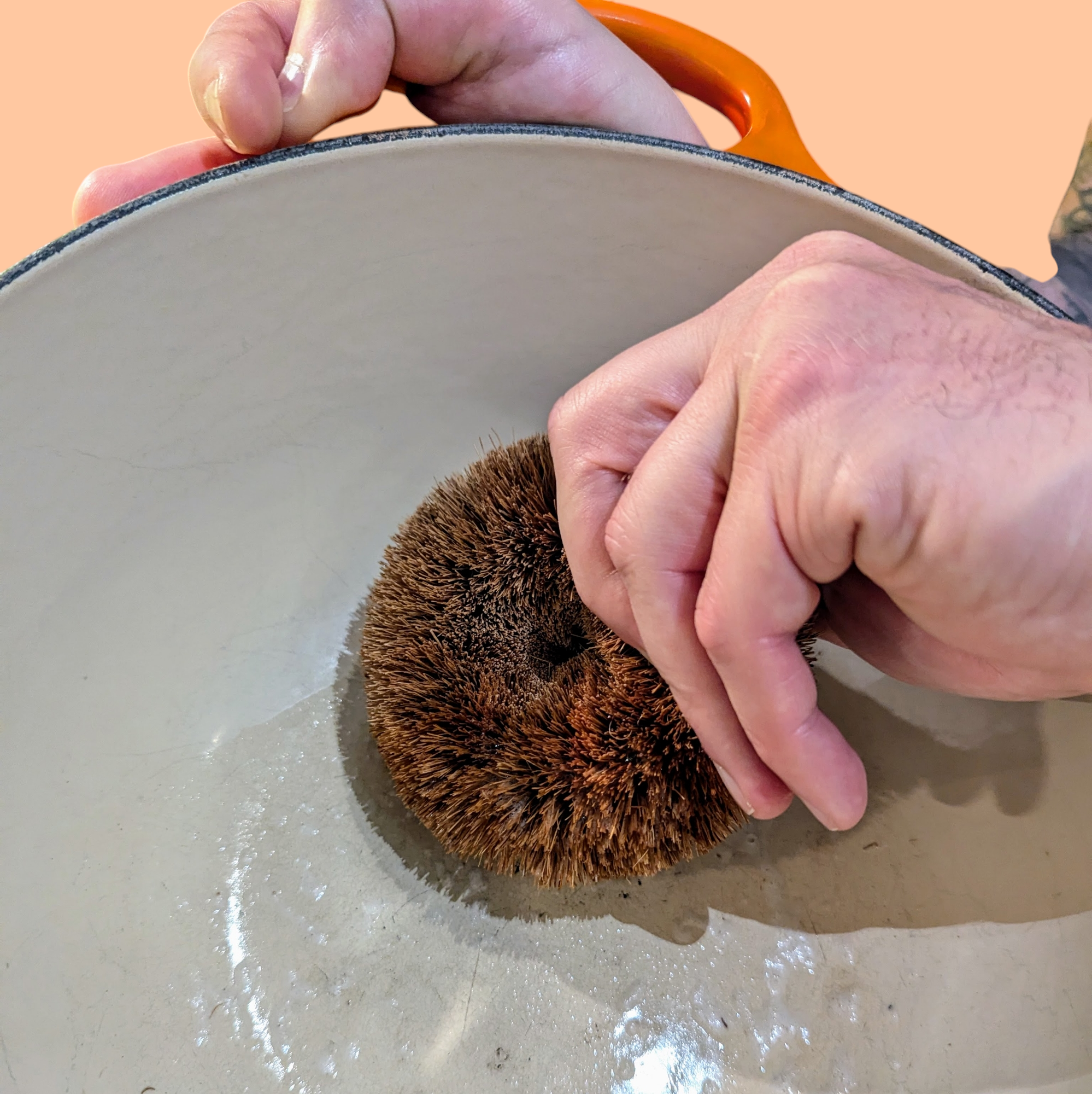 ecojiko – wholesale Cleaning brush – Hedgehog Coconut Scourers (2 pck) | Washing Up Scourers3