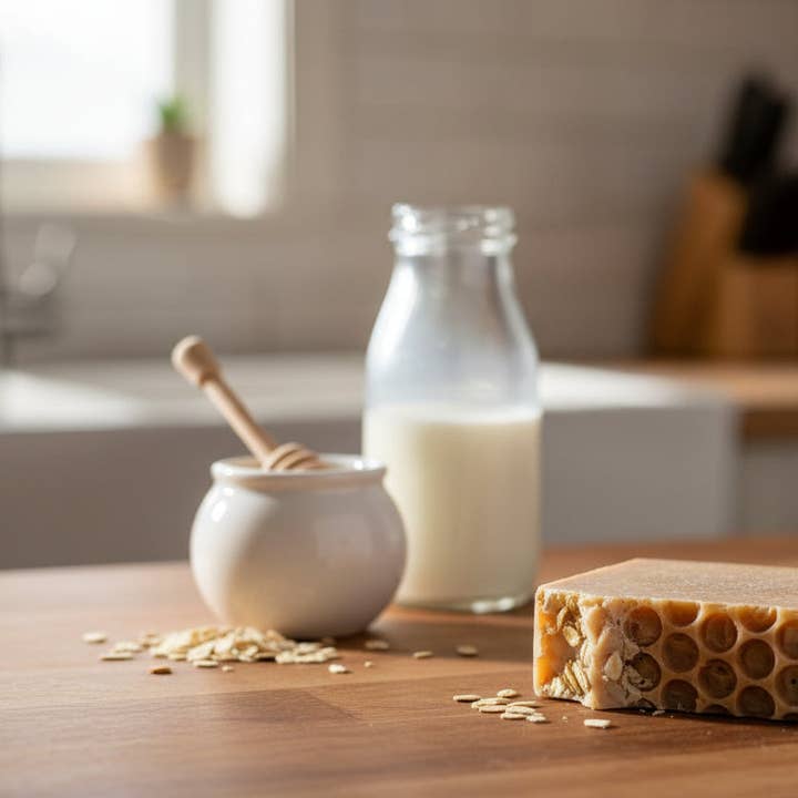 Oatmeal, Milk & Honey Soap for wholesale by Mellow Suds