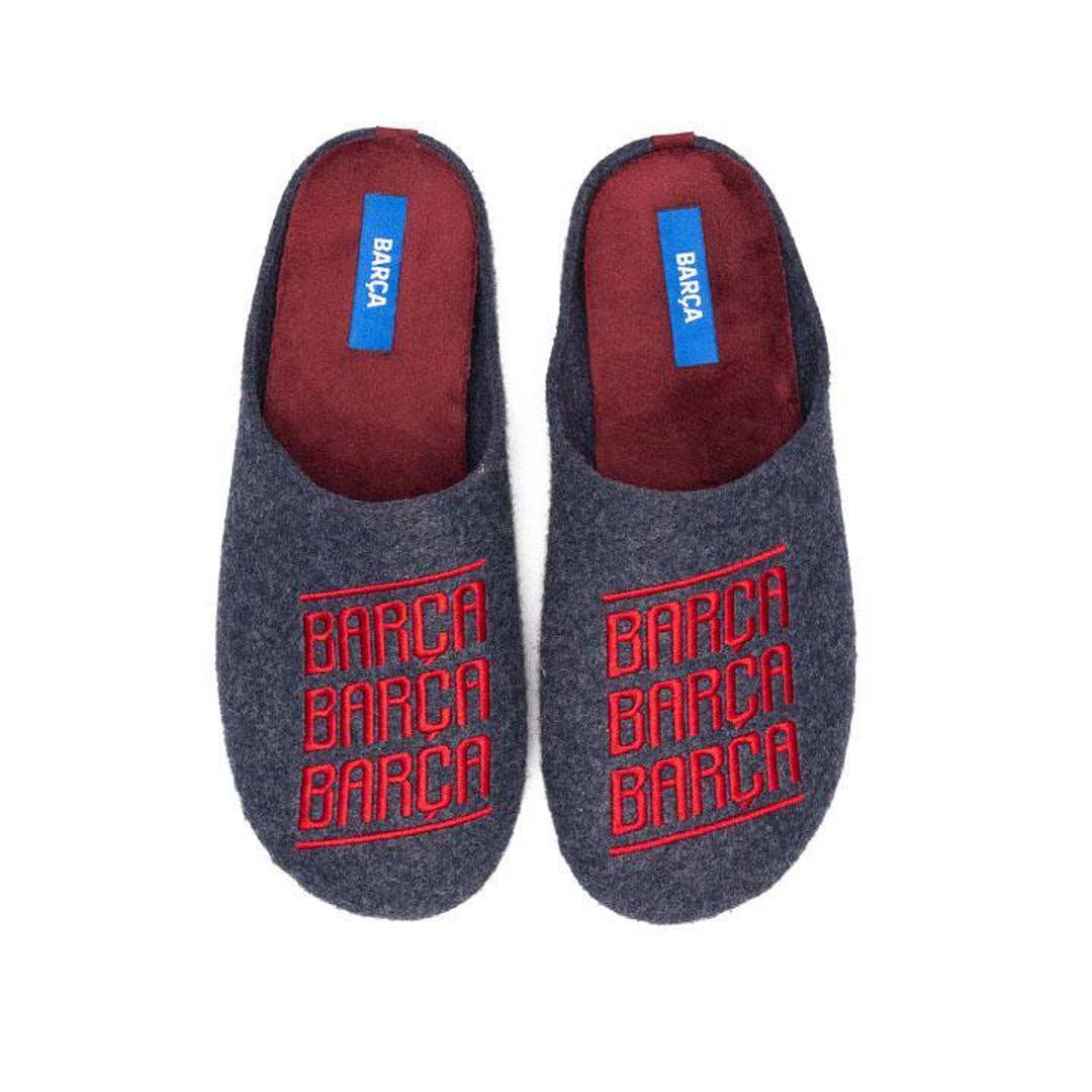 Marpen Slippers – wholesale Slippers – Men's – FC Barcelona Blue Barça Letras Shoes0