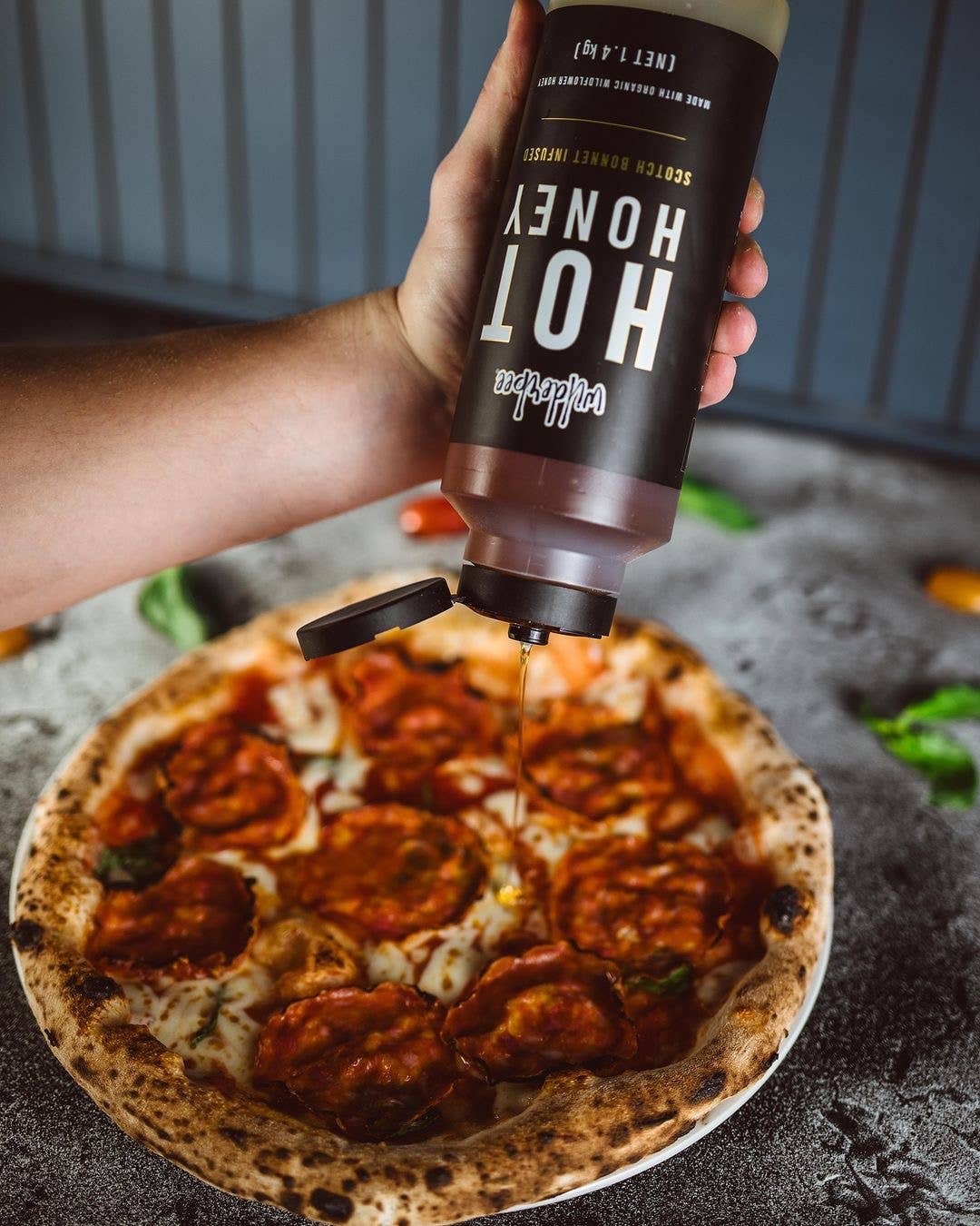 WilderBee Hot Honey - Wholesale Honey - WilderBee Original Hot Honey 1.4kg - Chef bottle1