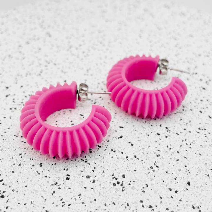 Striped Hoop Earrings for wholesale by Sarah Joy Jewellery