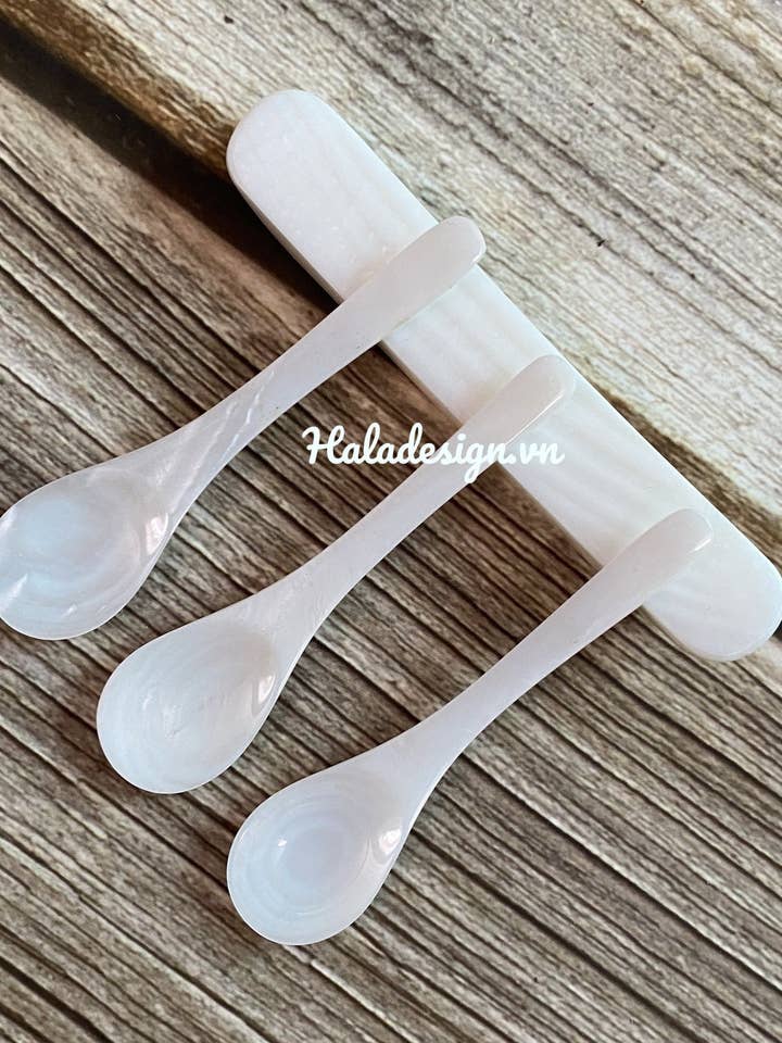 Custom Mother of Pearl Caviar Spoon for wholesale by Hala Design