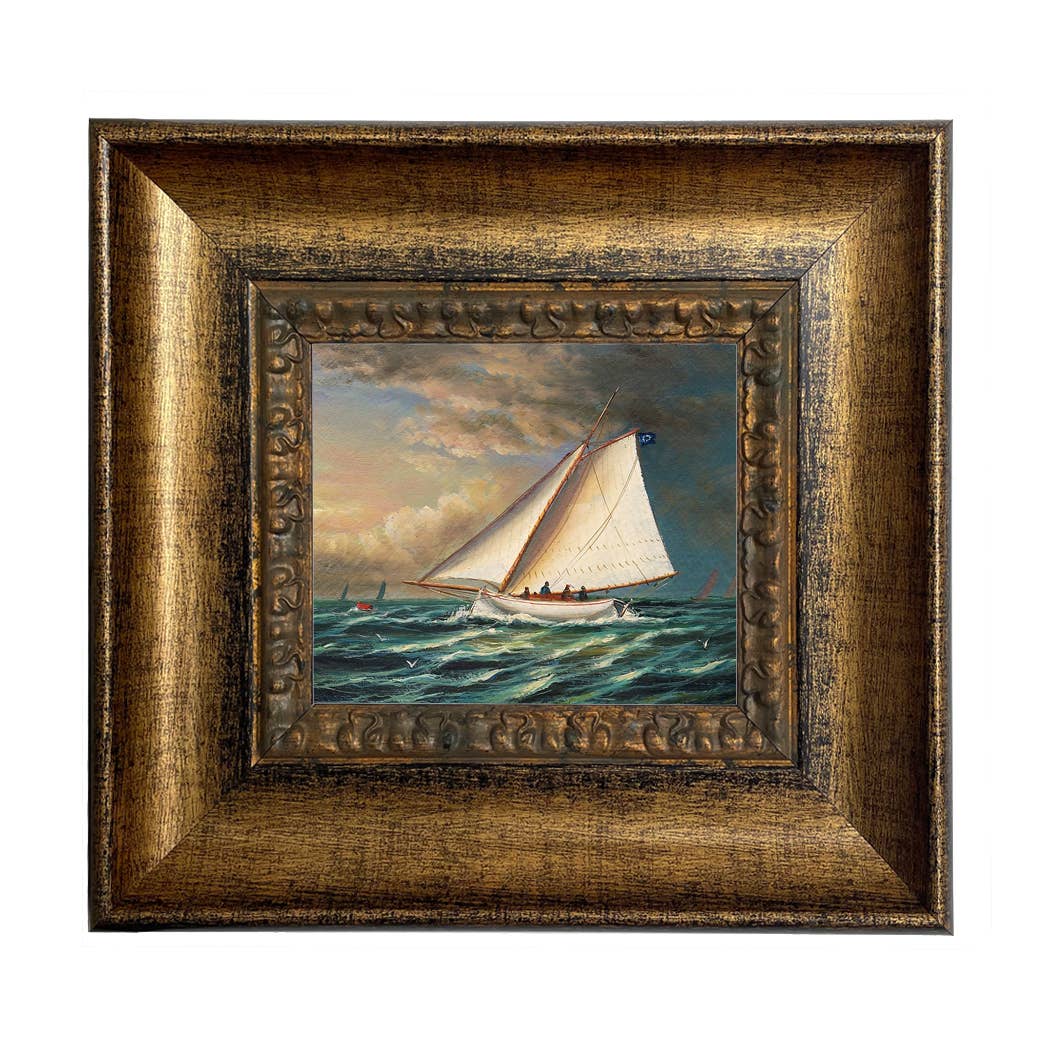 Madison Bay Co. - Historical Home Decor Reproductions - Wholesale Schilderen/Tekenen - Racing Boot Vintage Schilderij Afdruk op Canvas5