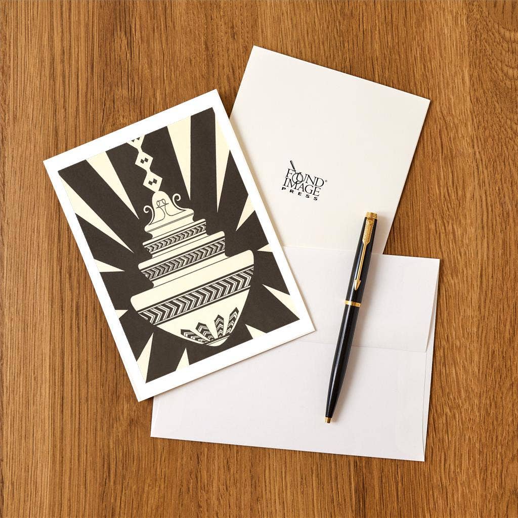 Found Image Press - Wholesale Stationery/Notecard Set - Greeting Card AD-426 Op Art Amphora1