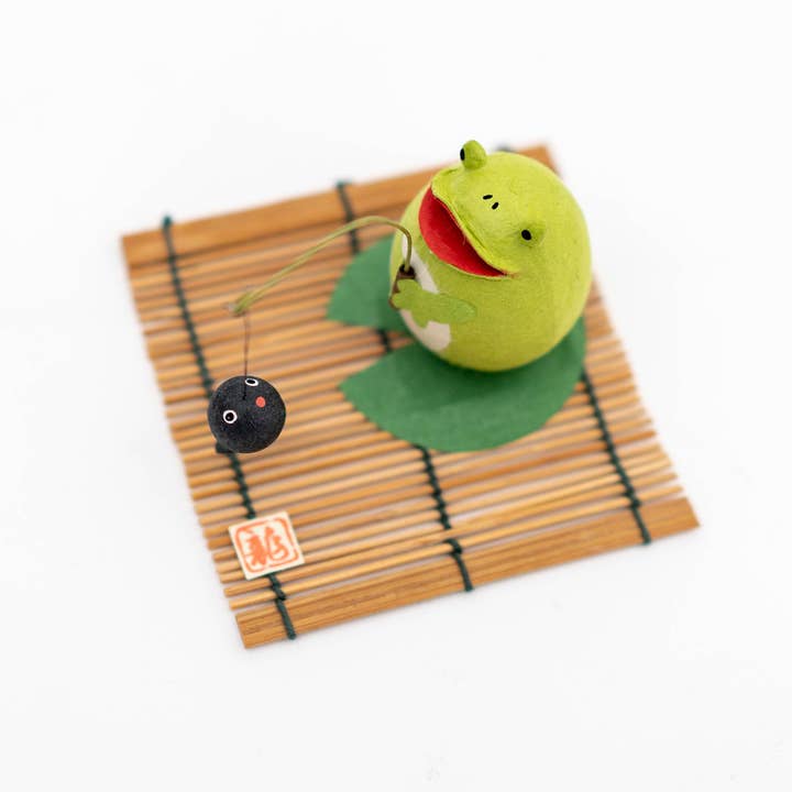 U PLUS INC - Vente Figurine décorative - Figurine de grenouille de pêche en washi faite à la main de Ryukodo3